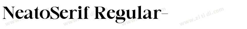 NeatoSerif Regular字体转换